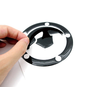 Planet Gates Motorcycle Carbon Fiber Fuel Gas Cap Cover Tank Protector Pad Stickers For Kawasaki Z Z1000 Z1000SX Z800 Z750 Z250 Racing Decals