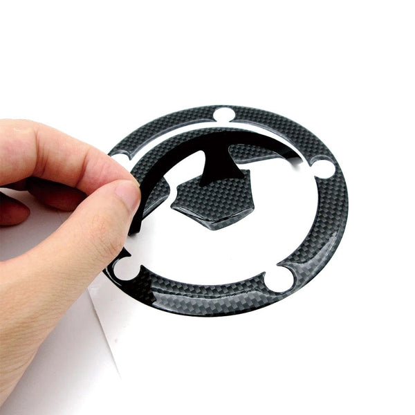 Planet Gates Motorcycle Carbon Fiber Fuel Gas Cap Cover Tank Protector Pad Stickers For Kawasaki Z Z1000 Z1000SX Z800 Z750 Z250 Racing Decals