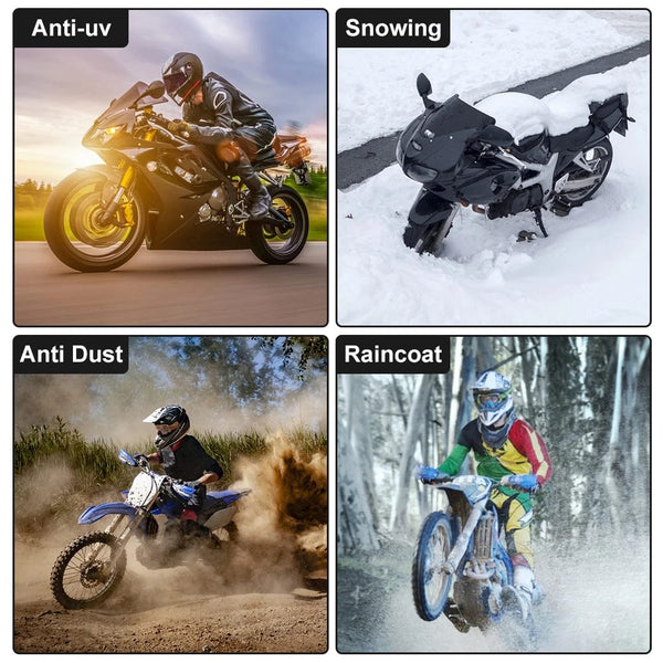 Planet Gates Motorcycle Cover Waterproof All Season Dustproof UV Protective Outdoor Indoor Scooter 190T Wear-resistant Fabric Motorbike Cover