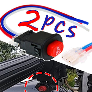 Planet Gates Motorcycle Double Flash Switch Hazard Light Switch Button Flash Warning Emergency Signal Lamp Electric Vehicle Modification Part