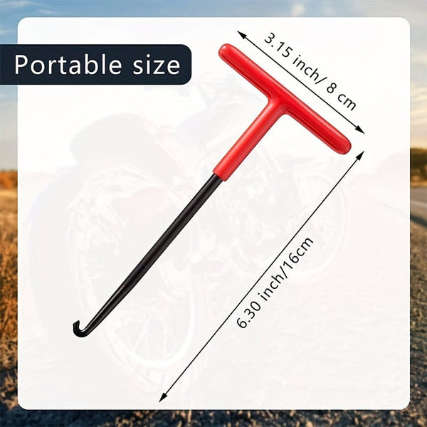 Planet Gates Motorcycle Exhaust Pipe Spring Hook T Shaped Hand-held Puller Repair Tool Universal Motor Accessories