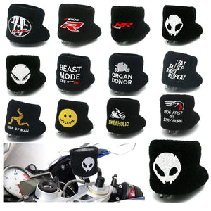 Planet Gates Motorcycle Front Fluid Oil Brake Reservoir Cover Socks For M1000RR S1000RR HP4 S1000R S1000XR R1200 R1250 GS ADV F900 G310 F750
