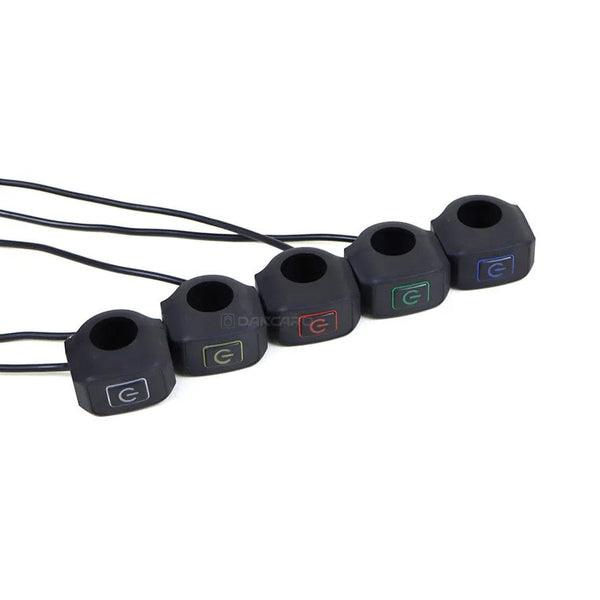 Planet Gates Motorcycle Handlebar Switch with LED Light 7/8'' 22mm Momentry Buttton for Electric Star Kill Waterproof Control Switch Button