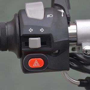 Planet Gates Motorcycle Hazard Light Switch Double Flashing Warning Flasher Emergency Signal Wires for Motorcycle E-scooter Electric Vehicles