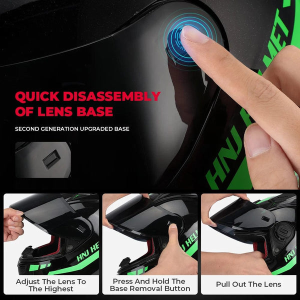 Planet Gates Motorcycle Helmet Full Face Cat Ear Detachable DOT Certification Safety Moto Helmet For Women Men Breathable Gift For Girlfriend