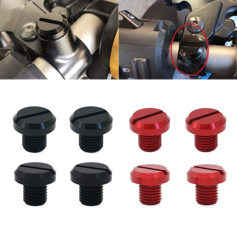 Planet Gates Motorcycle M10*1.25 Left Right-Hand Threaded Mirror Hole Plug Screw Bolts Covers Caps For Yamaha FZ07 FZ09 FZ1 MT07 MT09 XSR900