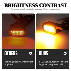 Planet Gates Motorcycle Mini LED Turn Signals Indicators Running Blinker Amber Light With E Mark Handle Grip Lamp For Harley Softail Touring