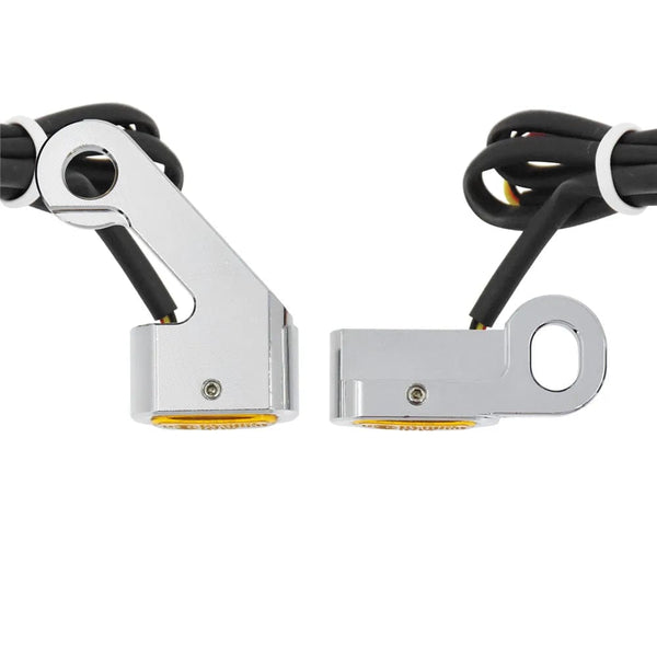 Planet Gates Motorcycle Mini LED Turn Signals Indicators Running Blinker Amber Light With E Mark Handle Grip Lamp For Harley Softail Touring