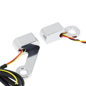 Planet Gates Motorcycle Mini LED Turn Signals Indicators Running Blinker Amber Light With E Mark Handle Grip Lamp For Harley Softail Touring