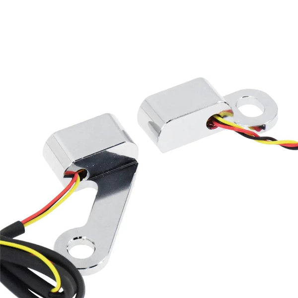 Planet Gates Motorcycle Mini LED Turn Signals Indicators Running Blinker Amber Light With E Mark Handle Grip Lamp For Harley Softail Touring