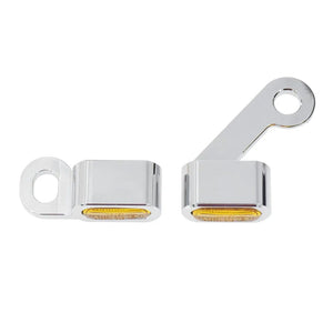 Planet Gates Motorcycle Mini LED Turn Signals Indicators Running Blinker Amber Light With E Mark Handle Grip Lamp For Harley Softail Touring