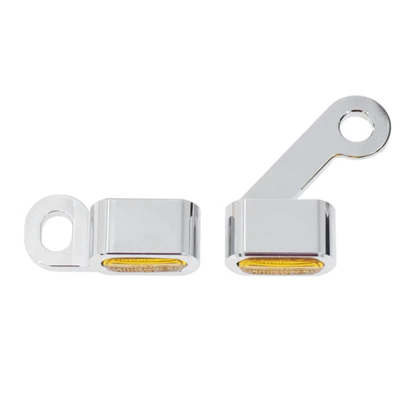 Planet Gates Motorcycle Mini LED Turn Signals Indicators Running Blinker Amber Light With E Mark Handle Grip Lamp For Harley Softail Touring