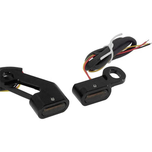 Planet Gates Motorcycle Mini LED Turn Signals Indicators Running Blinker Amber Light With E Mark Handle Grip Lamp For Harley Softail Touring