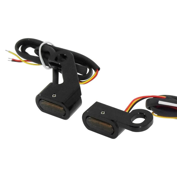 Planet Gates Motorcycle Mini LED Turn Signals Indicators Running Blinker Amber Light With E Mark Handle Grip Lamp For Harley Softail Touring