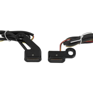 Planet Gates Motorcycle Mini LED Turn Signals Indicators Running Blinker Amber Light With E Mark Handle Grip Lamp For Harley Softail Touring