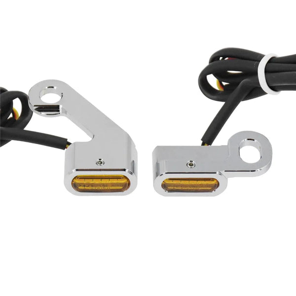 Planet Gates Motorcycle Mini LED Turn Signals Indicators Running Blinker Amber Light With E Mark Handle Grip Lamp For Harley Softail Touring