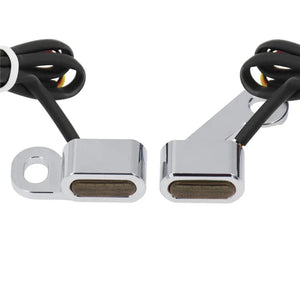 Planet Gates Motorcycle Mini LED Turn Signals Indicators Running Blinker Amber Light With E Mark Handle Grip Lamp For Harley Softail Touring