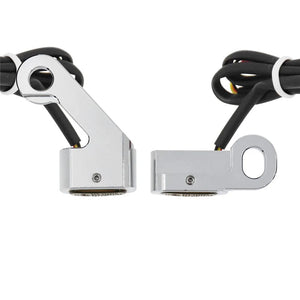 Planet Gates Motorcycle Mini LED Turn Signals Indicators Running Blinker Amber Light With E Mark Handle Grip Lamp For Harley Softail Touring