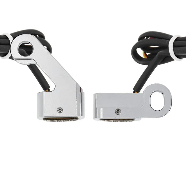 Planet Gates Motorcycle Mini LED Turn Signals Indicators Running Blinker Amber Light With E Mark Handle Grip Lamp For Harley Softail Touring