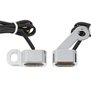 Planet Gates Motorcycle Mini LED Turn Signals Indicators Running Blinker Amber Light With E Mark Handle Grip Lamp For Harley Softail Touring