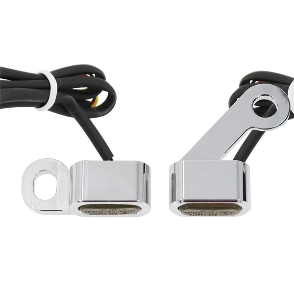 Planet Gates Motorcycle Mini LED Turn Signals Indicators Running Blinker Amber Light With E Mark Handle Grip Lamp For Harley Softail Touring