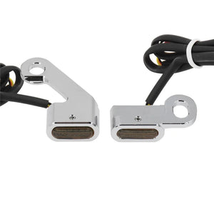 Planet Gates Motorcycle Mini LED Turn Signals Indicators Running Blinker Amber Light With E Mark Handle Grip Lamp For Harley Softail Touring