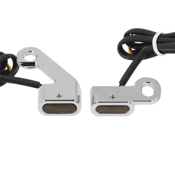 Planet Gates Motorcycle Mini LED Turn Signals Indicators Running Blinker Amber Light With E Mark Handle Grip Lamp For Harley Softail Touring