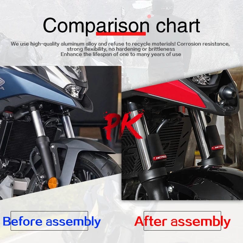 Planet Gates Motorcycle NC750X Front Fork Guard Shock Absorbing Protective Shell Cover For HONDA NC750X 2023 2024 NC750X MT DCT