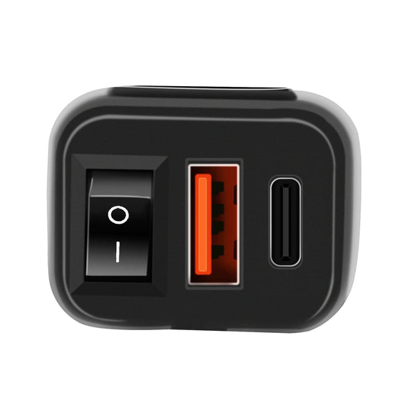 Planet Gates Motorcycle Usb Fast Cell phone Charger Waterproof 12v Port Socket Connector With Cell Mobile Voltmeter Digital For Bike Moto