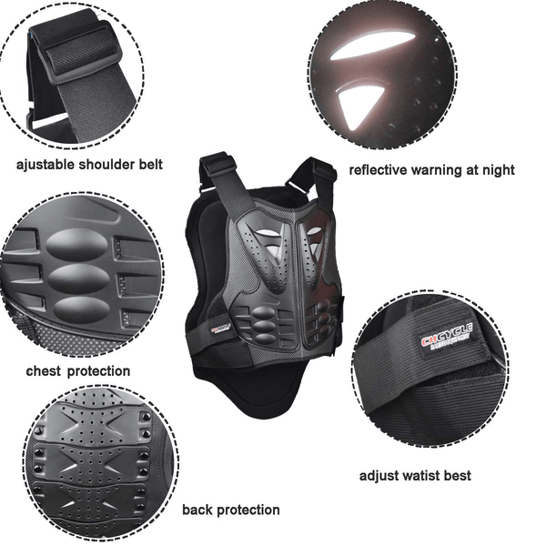 Planet Gates Motorcycle Vest Armor Protection Riding Chest Back Protector For Adults Dirt Bike Mountain Bike Off-Road Racing Adult