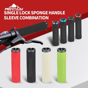 Planet Gates MOTSUV MTB Grip Sponge Grips With Dust Plug Ultralight Soft Bike Handlebar Cover Anti-skid Cozy Bike Handle Alloy Bicycle Parts