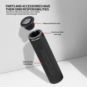 Planet Gates MOTSUV MTB Grip Sponge Grips With Dust Plug Ultralight Soft Bike Handlebar Cover Anti-skid Cozy Bike Handle Alloy Bicycle Parts