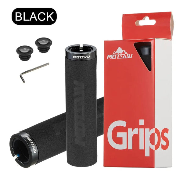 Planet Gates MOTSUV MTB Grip Sponge Grips With Dust Plug Ultralight Soft Bike Handlebar Cover Anti-skid Cozy Bike Handle Alloy Bicycle Parts