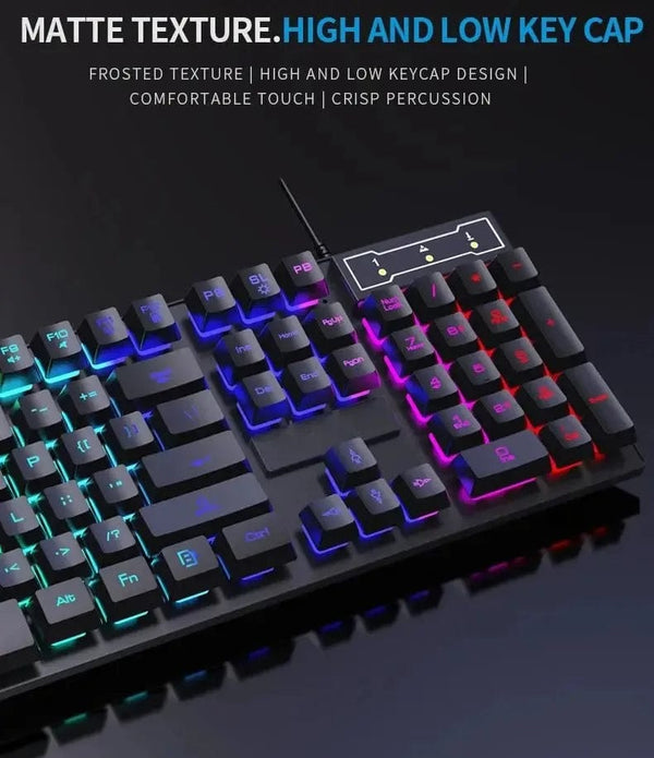 Planet Gates Mouse / CHINA 104 key Backlit Mechanical Keyboard Wired Gaming Keyboard waterproof Luminous keyboard And Mouse Set for Gamer PC Laptop Office