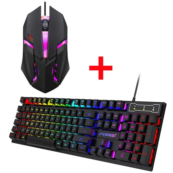 Planet Gates Mouse / CHINA 104 key Backlit Mechanical Keyboard Wired Gaming Keyboard waterproof Luminous keyboard And Mouse Set for Gamer PC Laptop Office