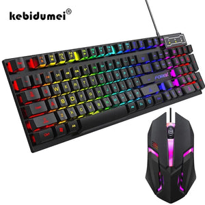 Planet Gates Mouse / CHINA 104 key Backlit Mechanical Keyboard Wired Gaming Keyboard waterproof Luminous keyboard And Mouse Set for Gamer PC Laptop Office