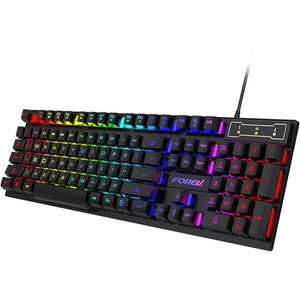 Planet Gates Mouse / CHINA 104 key Backlit Mechanical Keyboard Wired Gaming Keyboard waterproof Luminous keyboard And Mouse Set for Gamer PC Laptop Office