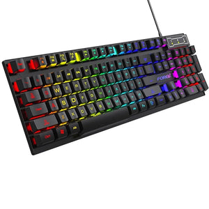 Planet Gates Mouse / CHINA 104 key Backlit Mechanical Keyboard Wired Gaming Keyboard waterproof Luminous keyboard And Mouse Set for Gamer PC Laptop Office