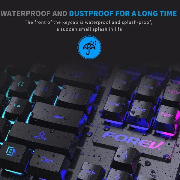 Planet Gates Mouse / CHINA 104 key Backlit Mechanical Keyboard Wired Gaming Keyboard waterproof Luminous keyboard And Mouse Set for Gamer PC Laptop Office