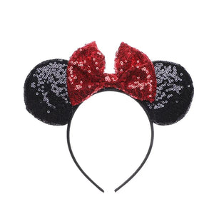 Planet Gates Mouse Headband Cartoon Ears Sequin Bows Hairband Party Cosplay Hair Accessories Children Adults Toys Gift