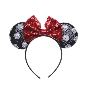 Planet Gates Mouse Headband Cartoon Ears Sequin Bows Hairband Party Cosplay Hair Accessories Children Adults Toys Gift