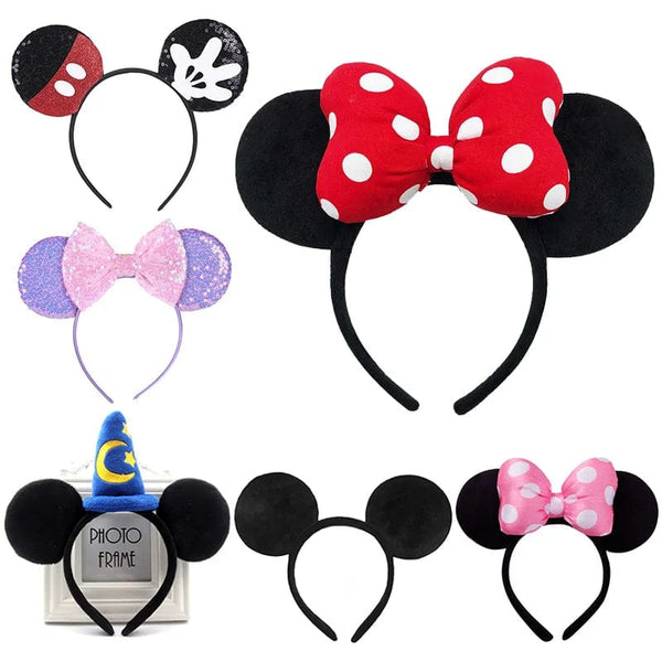 Planet Gates Mouse Headband Cartoon Ears Sequin Bows Hairband Party Cosplay Hair Accessories Children Adults Toys Gift