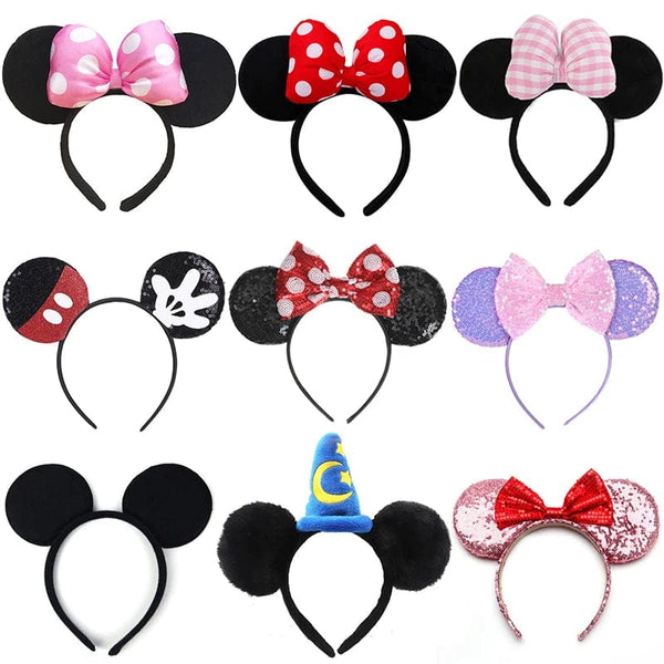 Planet Gates Mouse Headband Cartoon Ears Sequin Bows Hairband Party Cosplay Hair Accessories Children Adults Toys Gift