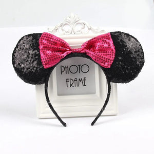 Planet Gates Mouse Headband Cartoon Ears Sequin Bows Hairband Party Cosplay Hair Accessories Children Adults Toys Gift