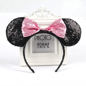 Planet Gates Mouse Headband Cartoon Ears Sequin Bows Hairband Party Cosplay Hair Accessories Children Adults Toys Gift