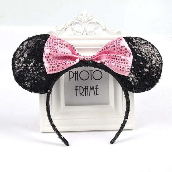 Planet Gates Mouse Headband Cartoon Ears Sequin Bows Hairband Party Cosplay Hair Accessories Children Adults Toys Gift
