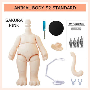 Planet Gates Movable Joint Ymy Doll Fat Animal Body Cat Foot Animal Tail Doll Replace Body Accessories For Nendoroids, Ob11, Gsc, Obitsu 11