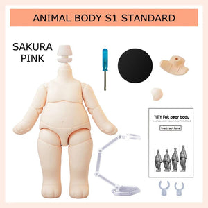 Planet Gates Movable Joint Ymy Doll Fat Animal Body Cat Foot Animal Tail Doll Replace Body Accessories For Nendoroids, Ob11, Gsc, Obitsu 11