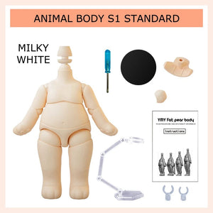 Planet Gates Movable Joint Ymy Doll Fat Animal Body Cat Foot Animal Tail Doll Replace Body Accessories For Nendoroids, Ob11, Gsc, Obitsu 11