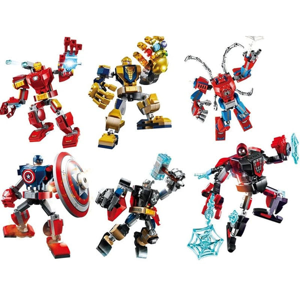 Planet Gates Movie Superhero Avengers Doll Building Blocks Thor Iron Man Spider-Man Joint Movable Model Assembled Building Block Toys